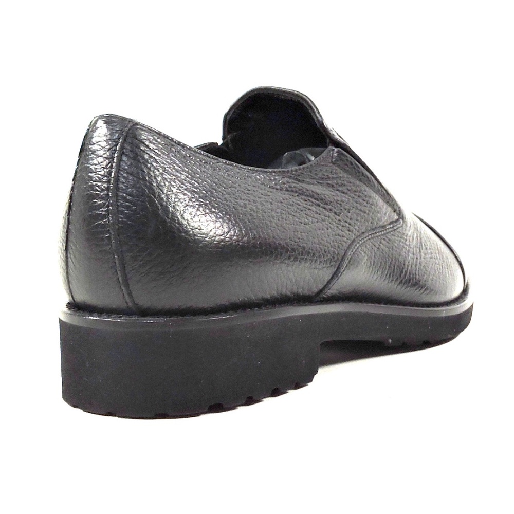 ALBERTO CICCIOLI 🇮🇹 MEN'S BLACK SOFT LEATHER COMFORT LOAFERS - Picture 5 of 8